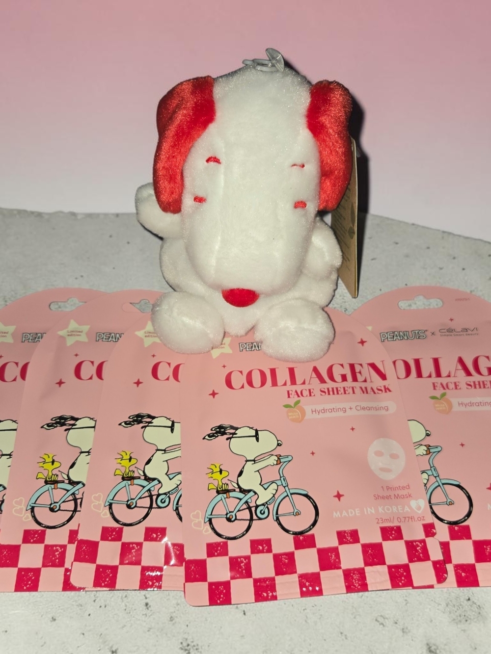 Peanuts Plush Snoopy  COLLAGEN Masks BUNDLE